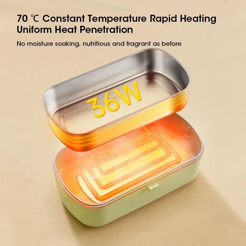 900ML Portable Electric Lunch Box - The Ultimate Food Warmer for Office Workers with Self-Heating and Heat Preservation Features