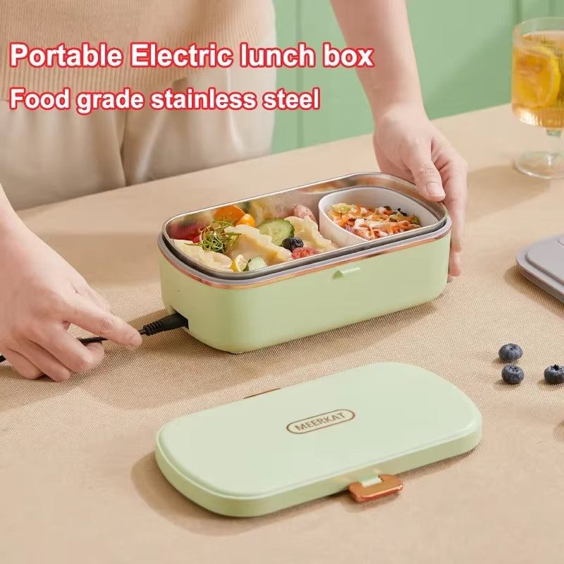 900ML Portable Electric Lunch Box - The Ultimate Food Warmer for Office Workers with Self-Heating and Heat Preservation Features
