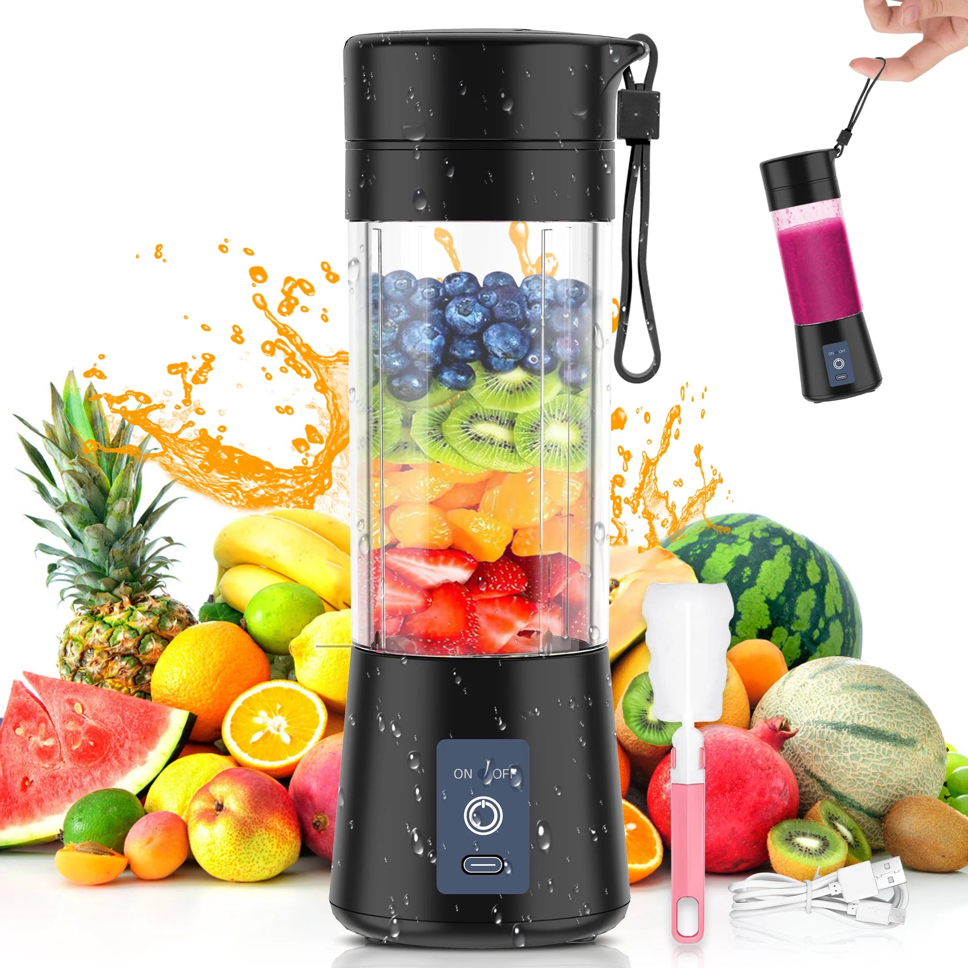Ultimate Portable Personal Blender for Smoothies and Shakes - Compact 380ml Mini Machine