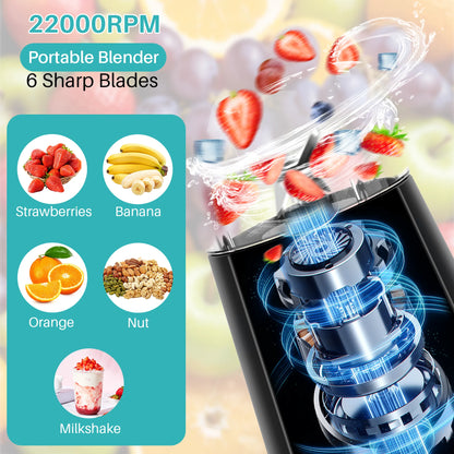 Ultimate Portable Personal Blender for Smoothies and Shakes - Compact 380ml Mini Machine
